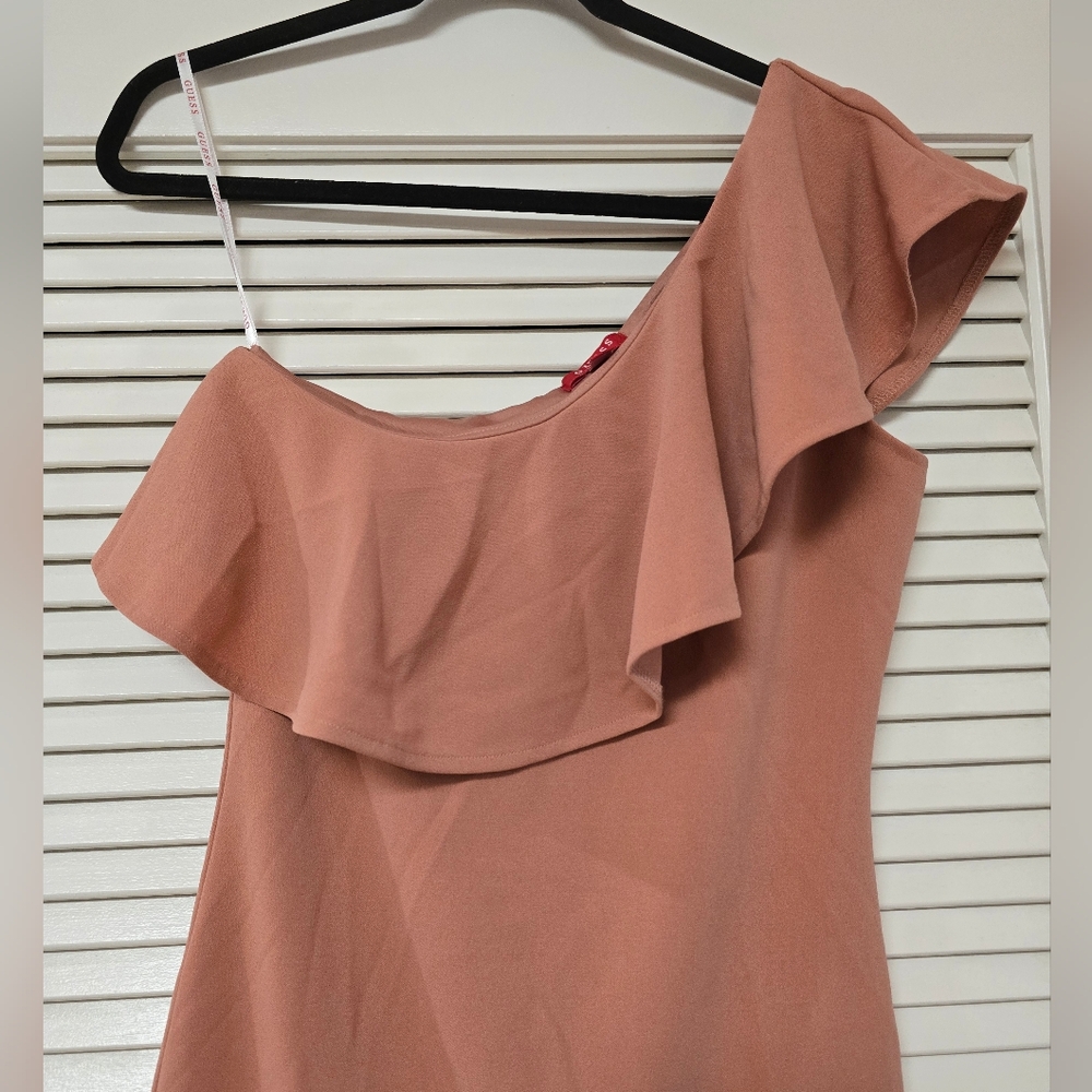 Guess - One-Shoulder Ruffle Bodycon Dress With Lining - Picture 2 of 6